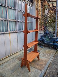 Libreria Vintage Bifacciale in Teak - stile Albini