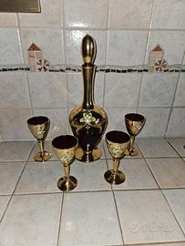 Servizio da quattro di liquore di Murano