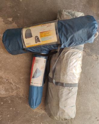 lotto materiale da campeggio tende