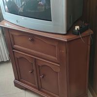 Piccola credenza angolare in legno