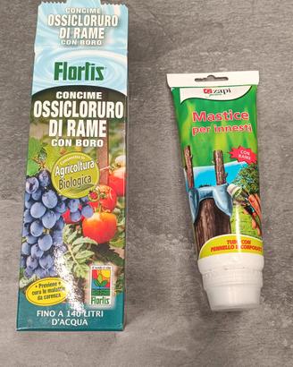Ossicloruro di rame Flortis e mastice per innesti 