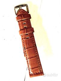 Cinturino Orologio 24 mm Vera Pelle Miele Cuciture
