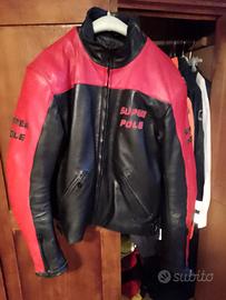 Giacca da moto in vera pelle