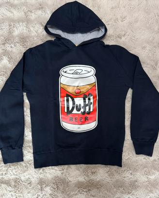 Felpa uomo The Simpsons Duff Beer blu L