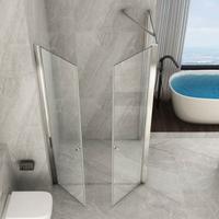 Box doccia Frameless Vetro 2 lati  Fisso + Porte