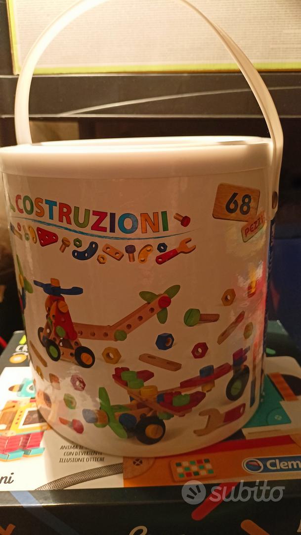 Secchiello di costruzioni per bambini