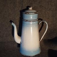 Caffettiera Vintage in smalto blu