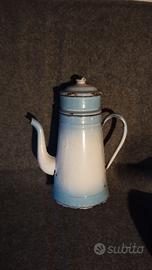 Caffettiera Vintage in smalto blu