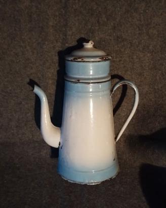 Caffettiera Vintage in smalto blu