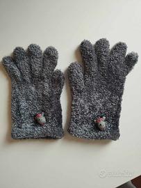 Guanti pelosi grigio teddy