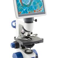 Microscopio didattico Optika con monitor