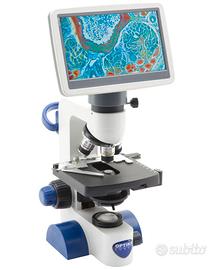 Microscopio didattico Optika con monitor