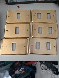 Placche luci ottone inizio anni 80