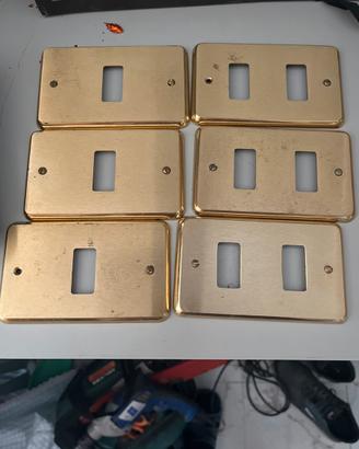 Placche luci ottone inizio anni 80