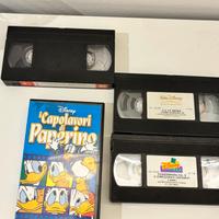 4 videocassette VHS, 2 delle quali Disney.