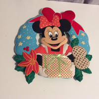 Ghirlanda in stoffa di Natale con Minnie