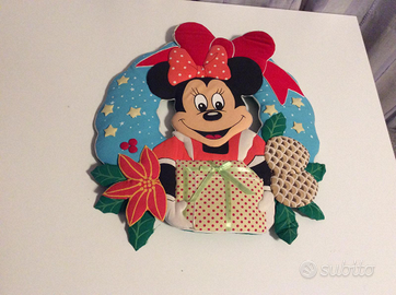 Ghirlanda in stoffa di Natale con Minnie