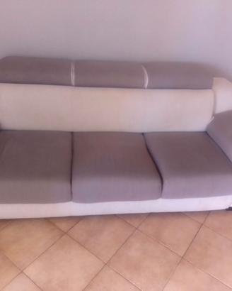 Divano 3 posti in tessuto lavabile