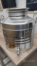 Fusto/bidone per olio in acciaio inossidabile