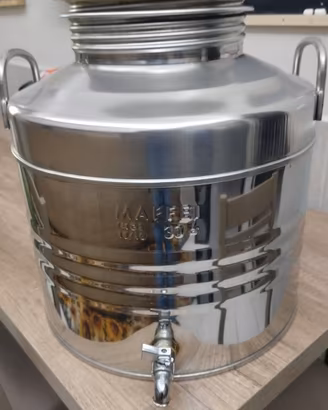Fusto/bidone per olio in acciaio inossidabile