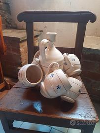 Set brocca e 6 bicchieri sud Italia