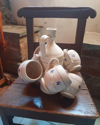 Set brocca e 6 bicchieri sud Italia