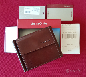 Portafoglio da uomo Samsonite in pelle, con clip