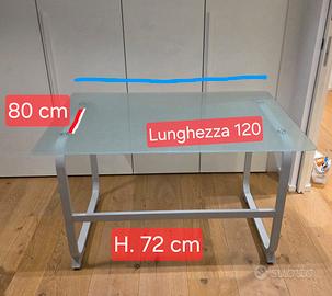 scrivania/tavolo in vetro temperato
