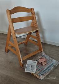 Hauck seggiolone pappa in legno
