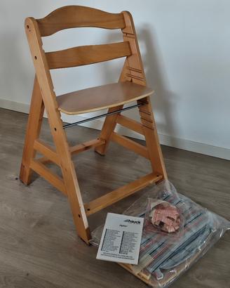 Hauck seggiolone pappa in legno