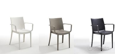 Poltrona sedia con braccioli impilabile bar risto