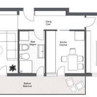 Appartamento di 2,5 locali con balcone a Gries