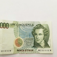 5000 lire banconota soldi in lire x collezionismo