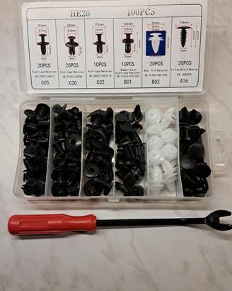Set 100 Clip Auto Universali in Plastica 🛠️