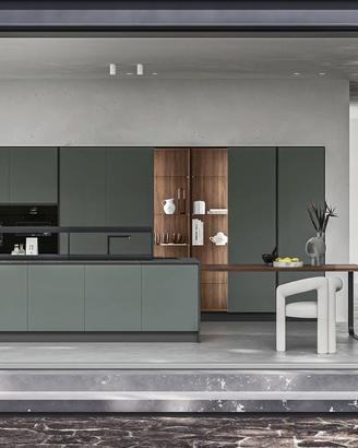 CUCINA come DISEGNO ALLEGATO isola+lineare 765cm