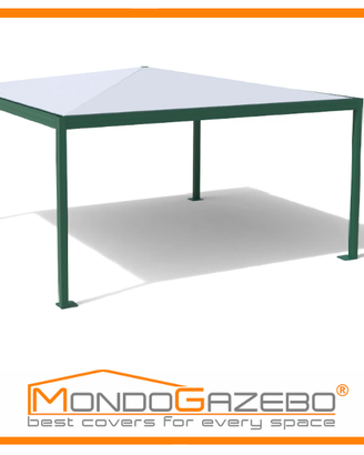Gazebo fisso Wind punta tetto ridotta da 3 a 6 mt