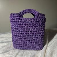 borsa uncinetto viola