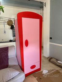 Armadio 1 anta Ikea linea Mammut colore rosa