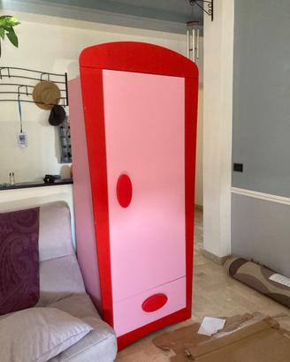 Armadio 1 anta Ikea linea Mammut colore rosa