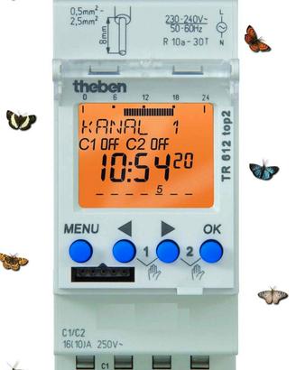 Interruttore orario 2 canali Theben TR 612 top 2