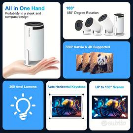 Magcubic 4K Wifi6 Proiettore Android 11 260 ANSI D
