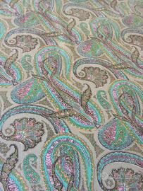 Copriletto matrimoniale anni 80 paisley