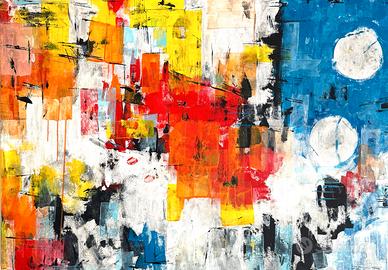 Quasdro astratto su tela misura 127x90 cm