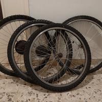 Set cerchioni, camere d'aria e copertoni per MTB
