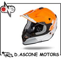 CASCO CROSS TIGER 2.0 ARANCIO BIANCO