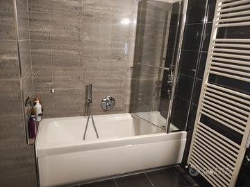 VASCA DA BAGNO DI APPOGGIO COMPLETA DI VETRO DOCIA