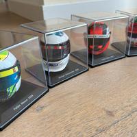 4x Caschi Ferrari 1/5 Schumacher, Leclerc, Sainz