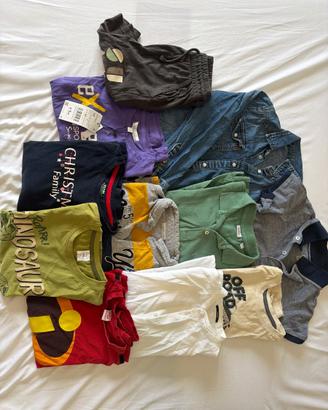 LOTTO 10 MAGLIE BAMBINO 5/6 ANNI