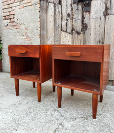 Coppia Comodini Teak Anni 60 Mid-Century Vintage