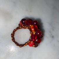 Anello in rame  corallo sardo